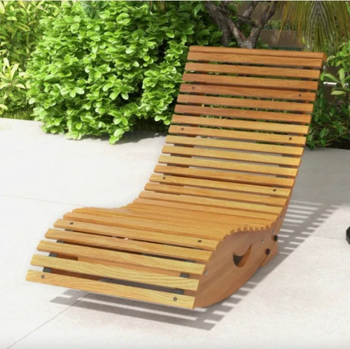 Rustic sun lounger outdoor - rustic,