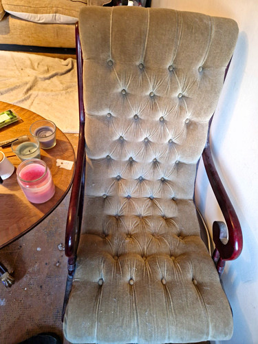 Brown upholstered tufted high - brown,