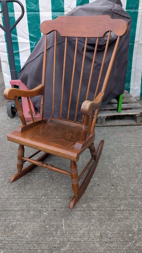 Large vintage wooden rocking - wooden,