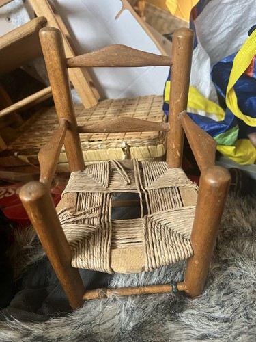 Wooden dolls bears chair - wooden,