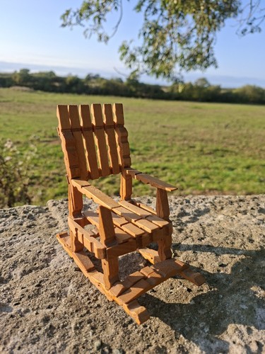 Vintage wooden peg rocking - vintage,