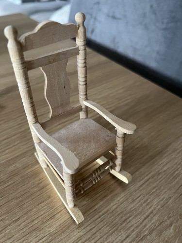 Small wooden rocking chair - wooden,