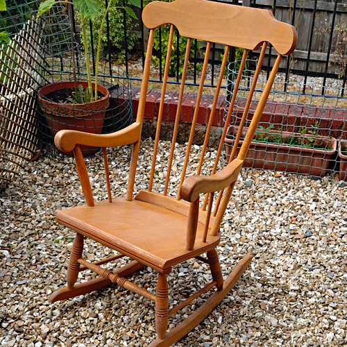 Wooden rocking chair - wooden,