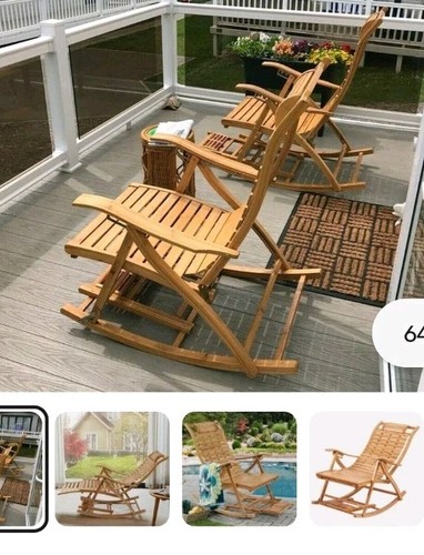 Bamboo rocking chair as - xl,
