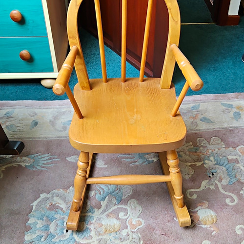 Child wooden rocking - rocking, chair