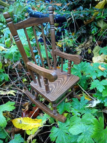 Vintage wooden rocking chair - vintage,