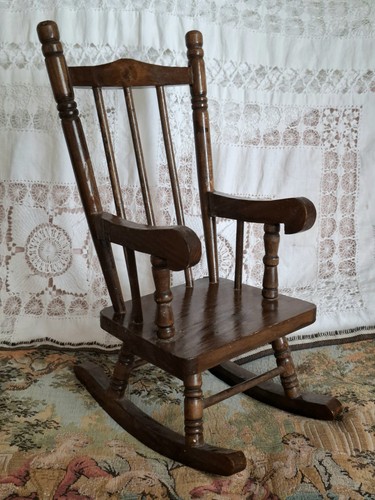 Vintage wooden rocking chair - vintage,