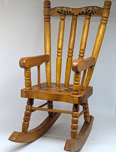 Vintage wooden spindle - wooden, rocking