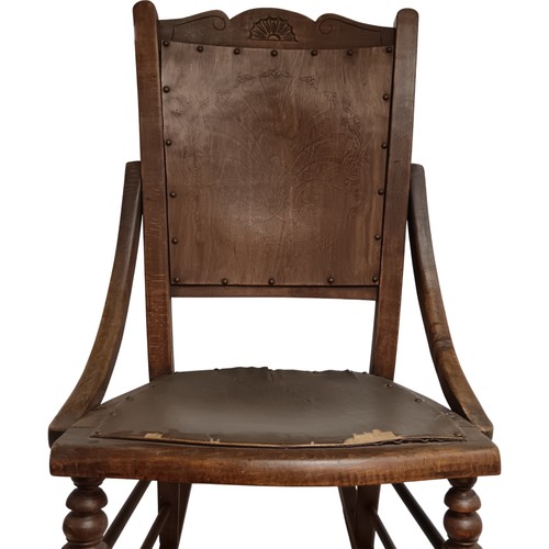 Vintage wooden rocking - rocking, chair