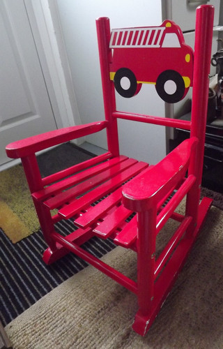 Child wooden vintage - wooden, red