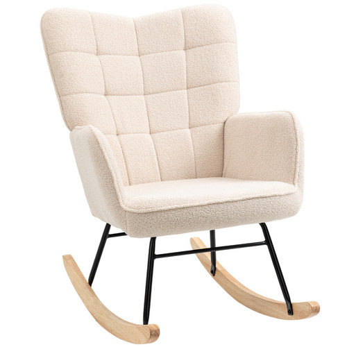 Homcom wingback rocking chair - wingback,