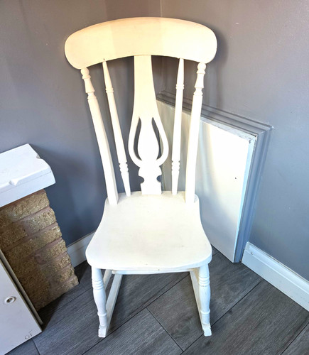 White painted wooden spindle - white,