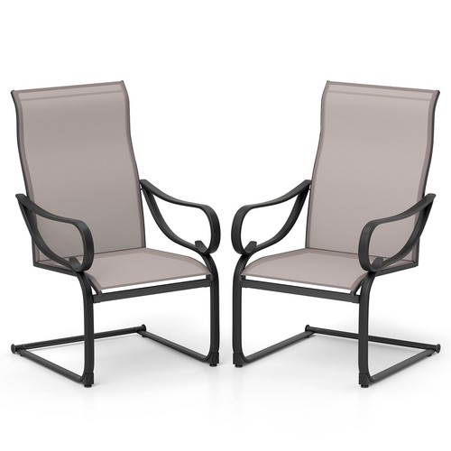High back rocking chairs set - high,