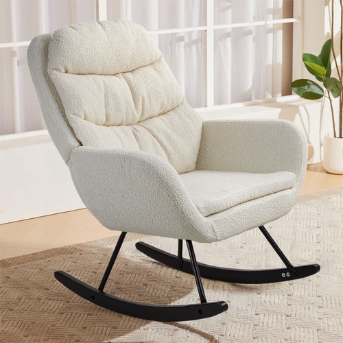 White nursery rocking chair - white,
