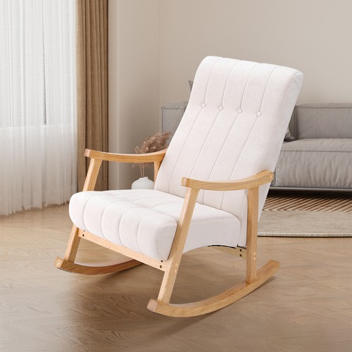 Soft wooden rocking - wooden, chair
