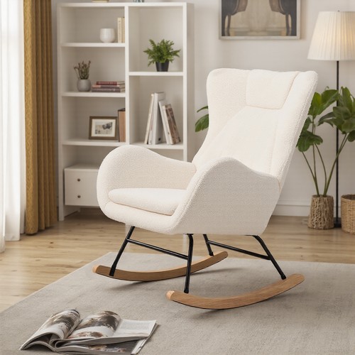 Nursing rocking chair - rocking, white