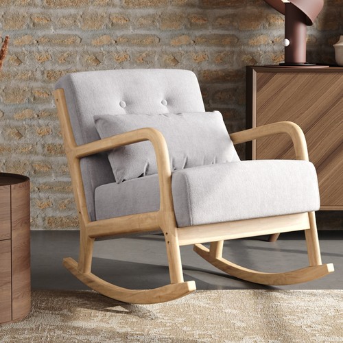 Grey linen rocking - grey,