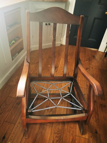 Vintage wooden rocking chair - vintage,