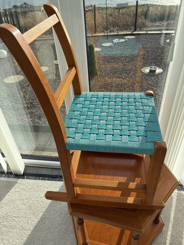 Vintage wooden teal - , teal/turquoise